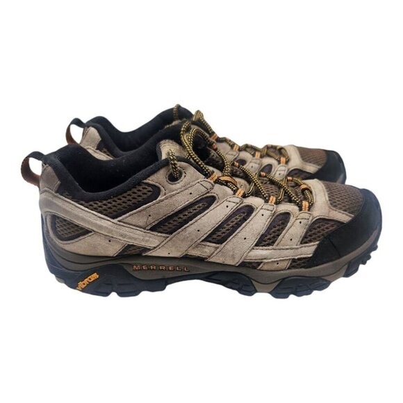 Merrell Mens Moab 2 Vent Hiking Shoes Size 8.5 Taupe Suede Cabincore - Picture 2 of 15